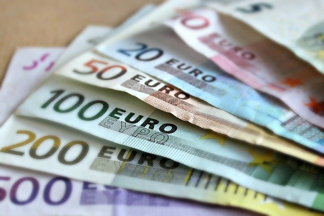 Euro bankovky detail